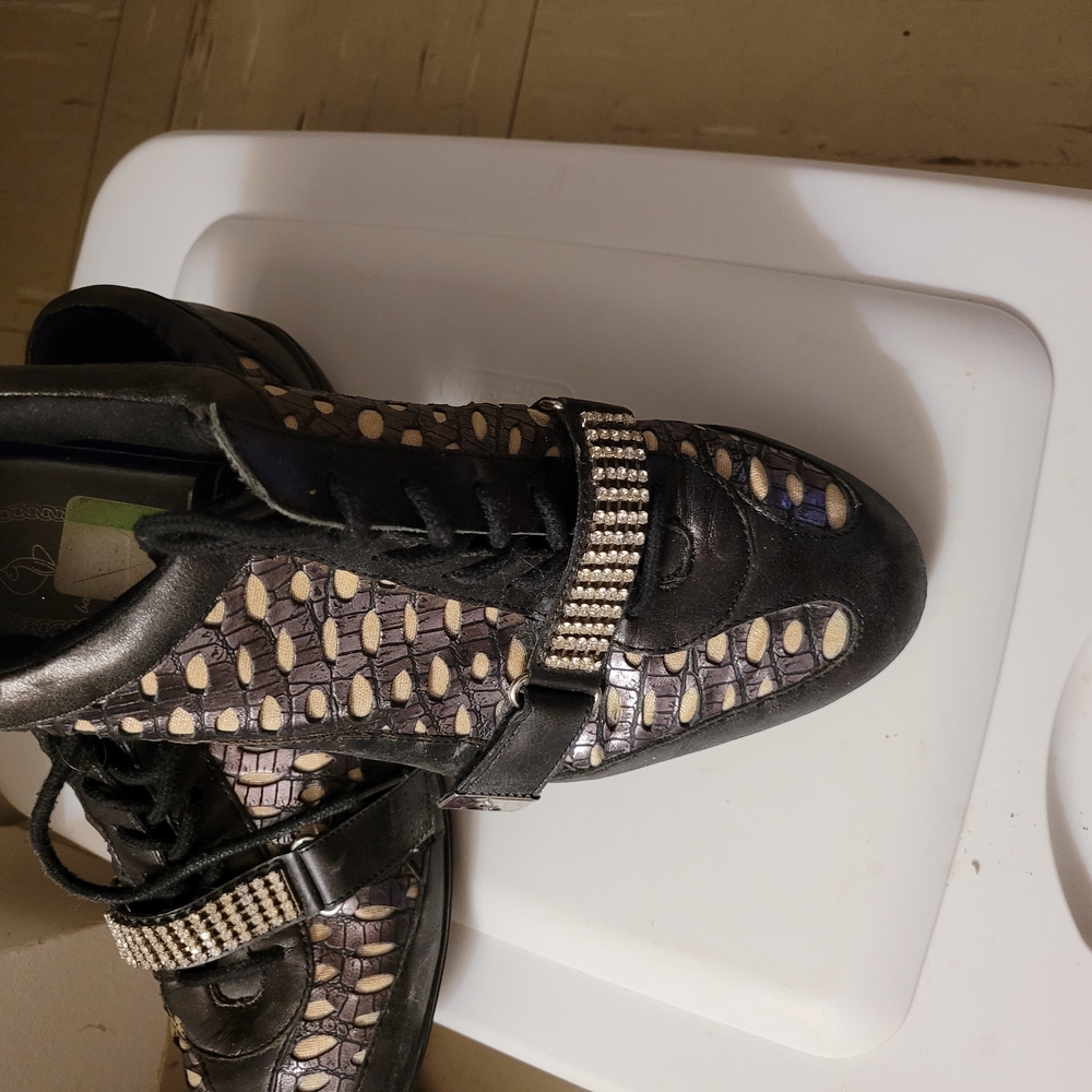 Baby Phat Black and Purple Edgy Sneakers